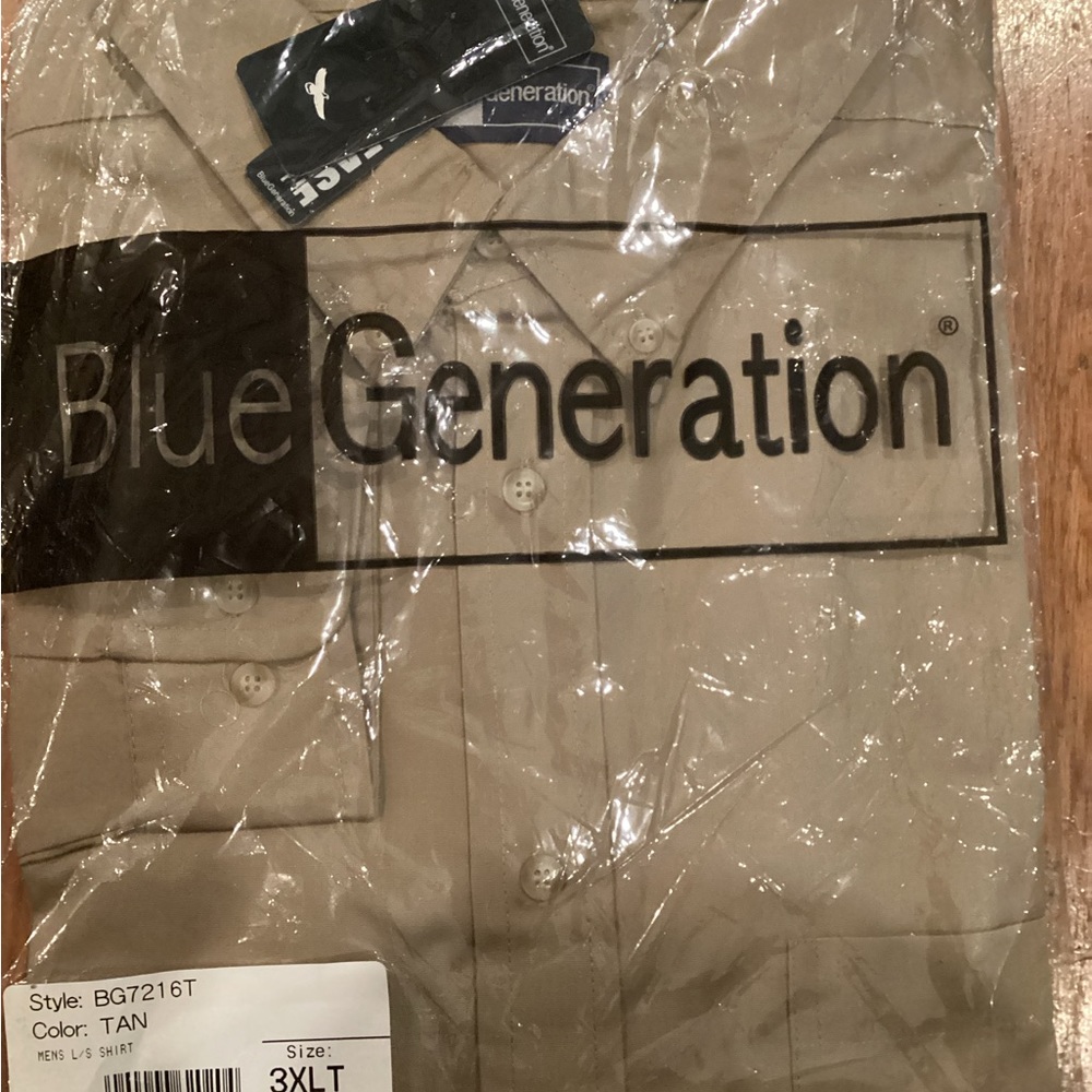 Blue Generation New Men’s Dress Shirt - Picture 3 of 5